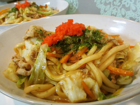 家庭内リクエストNo1☆我が家の焼うどん